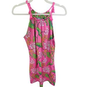 Gretchen Scott Pink Floral Halter Dress Size Small